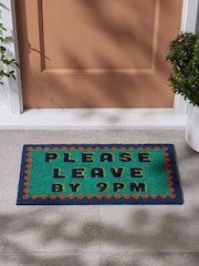 Multi Please Leave Slogan Coir Doormat - Image 1 of 3