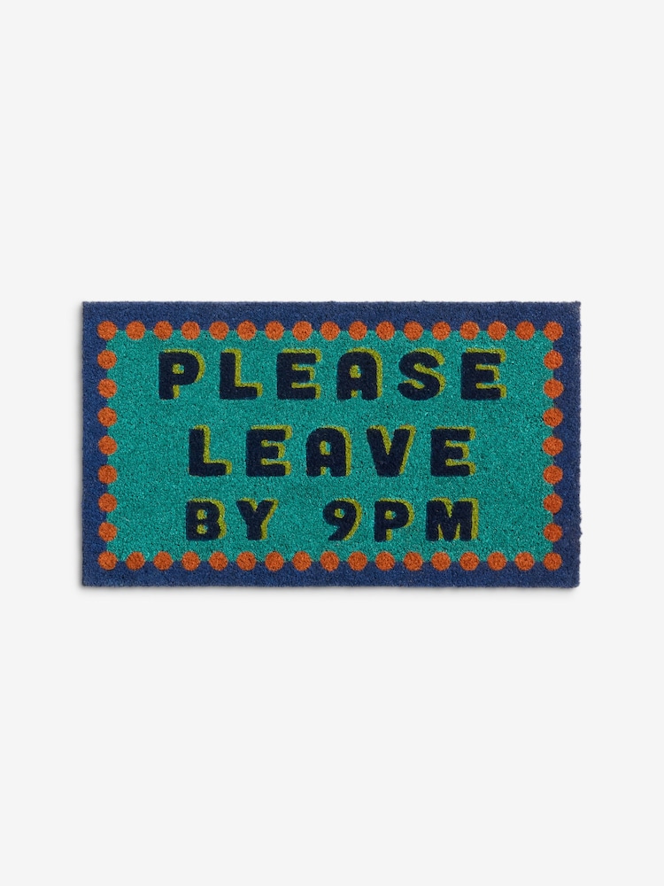 Multi Please Leave Slogan Coir Doormat - Image 2 of 3