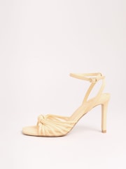 Lipsy Yellow Standard Fit High Heel Knot Multi Strap Faux Leather Sandals - Image 5 of 5