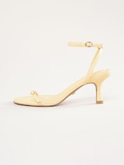 Lipsy Lemon Kitten Heel Buckle Strap Faux Leather Sandals - Image 5 of 5