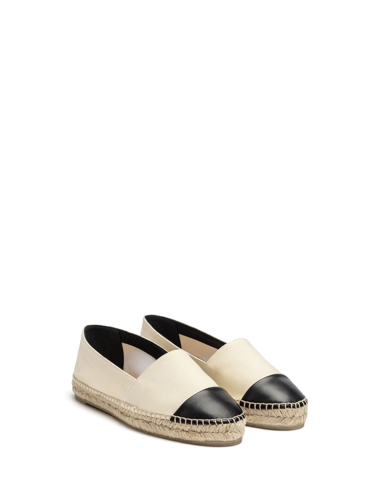 Castaner Cream Sflat Slip-On Leather Toe Espadrille - Image 2 of 3