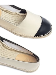 Castaner Cream Sflat Slip-On Leather Toe Espadrille - Image 3 of 3