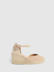 Castaner Wedge Heel Ankle Strap Cotton Espadrilles - Image 1 of 6