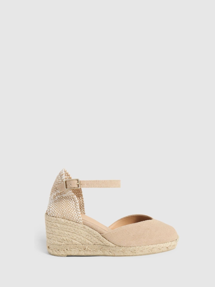 Castaner Wedge Heel Ankle Strap Cotton Espadrilles - Image 1 of 6