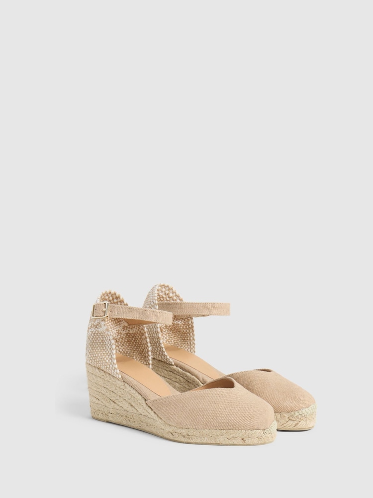 Castaner Wedge Heel Ankle Strap Cotton Espadrilles - Image 2 of 6