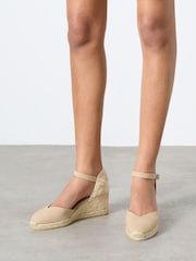 Castaner Wedge Heel Ankle Strap Cotton Espadrilles - Image 6 of 6