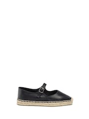 Castaner Leather Ballet Style Black Sandals - Image 1 of 3