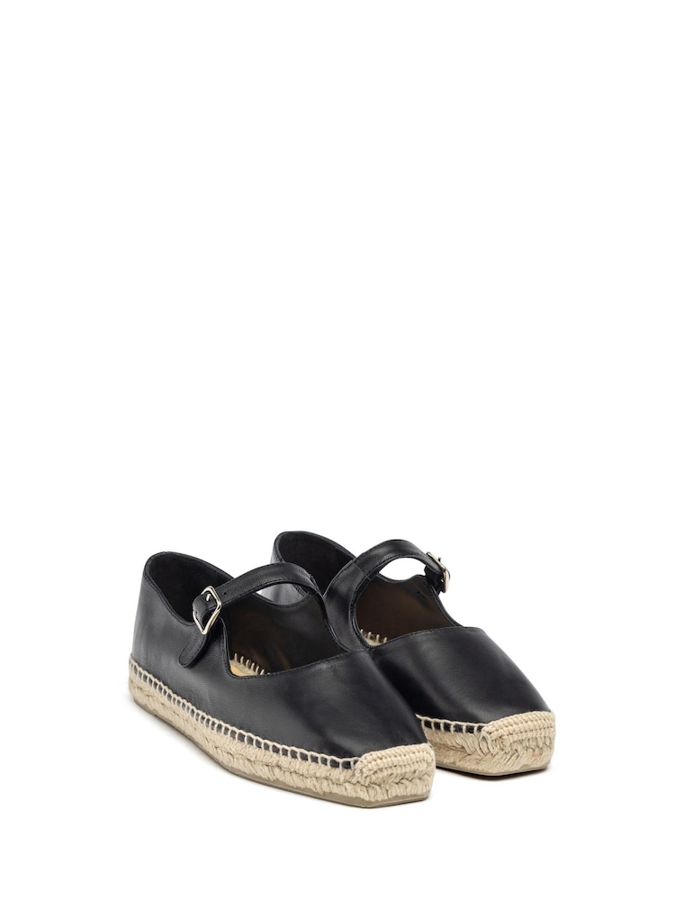 Castaner Leather Ballet Style Black Sandals - Image 2 of 3