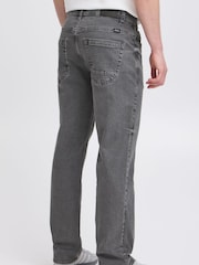Серый - Blend Straight Fit Stretch Denim Jeans - Изображение 2 из 5