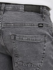 Серый - Blend Straight Fit Stretch Denim Jeans - Изображение 4 из 5