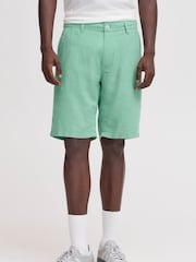 Blend Green Linen Mix Shorts - Image 1 of 5
