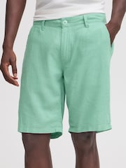 Blend Green Linen Mix Shorts - Image 4 of 5