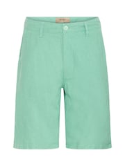 Blend Green Linen Mix Shorts - Image 5 of 5