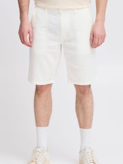 Blend White Linen Mix Shorts - Image 1 of 5