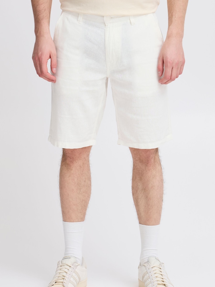 Blend White Linen Mix Shorts - Image 1 of 5