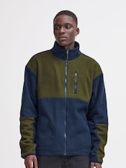 Blend Blue Colour Block Zip Through Fleece - Image 1 of 5