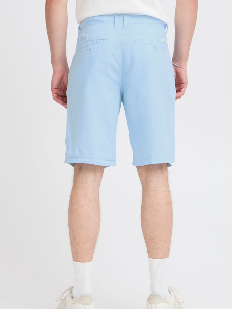 Blend Blue Linen Mix Shorts - Image 2 of 5