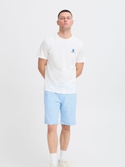 Blend Blue Linen Mix Shorts - Image 4 of 5