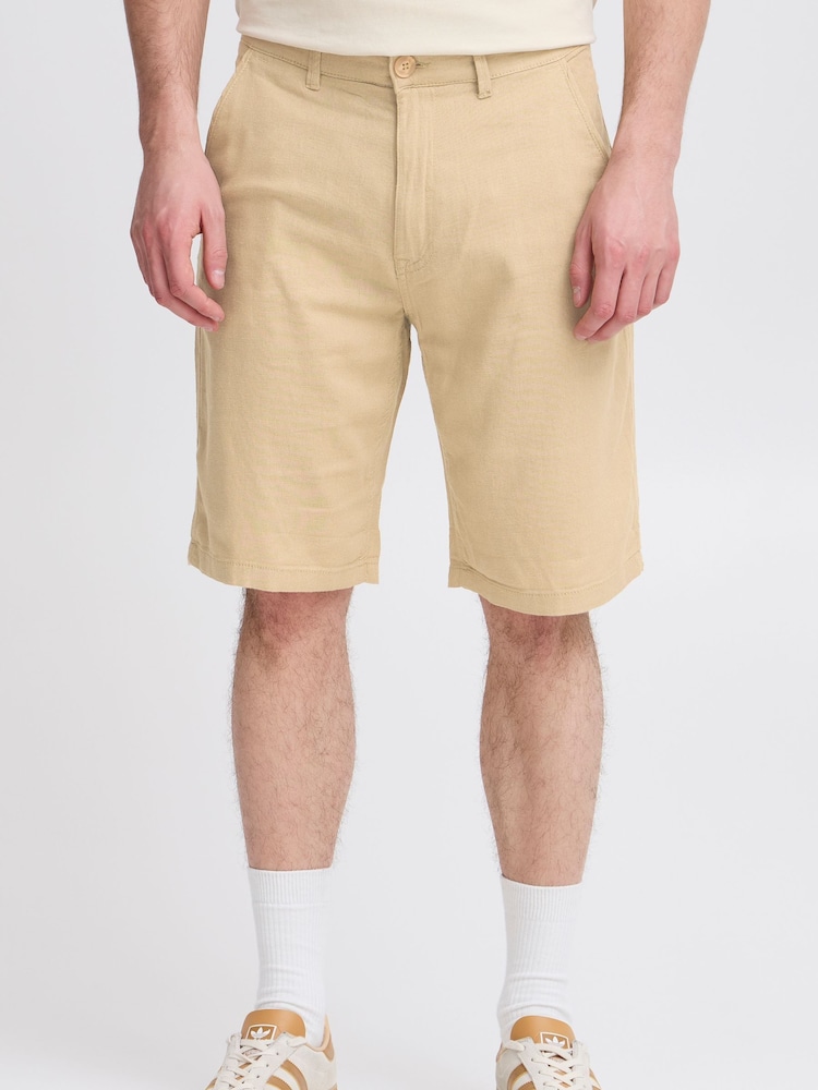 Blend Cream Linen Mix Shorts - Image 1 of 5