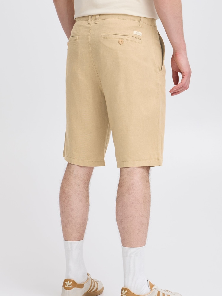 Blend Cream Linen Mix Shorts - Image 2 of 5