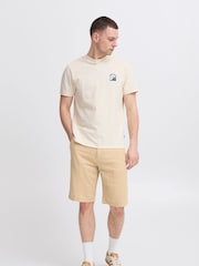 Blend Cream Linen Mix Shorts - Image 4 of 5