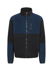 Blend Black Colour Block Zip Through Fleece - Image 5 of 5