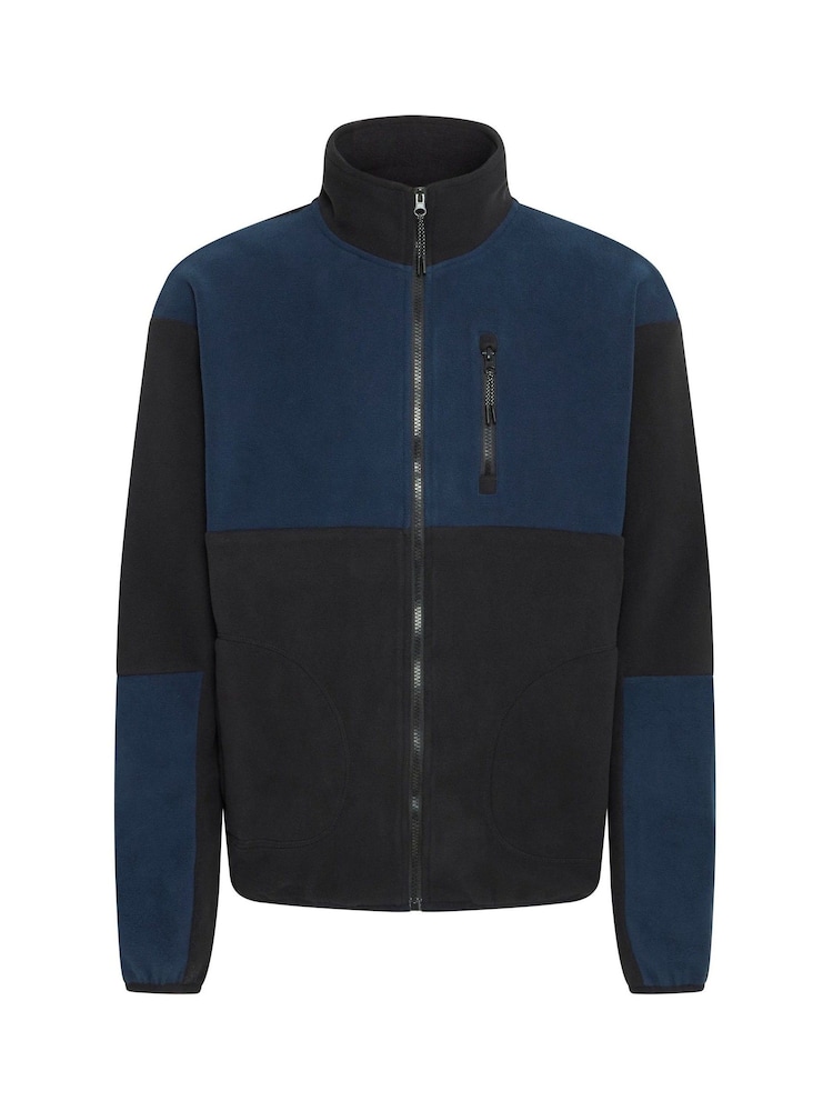 Blend Black Colour Block Zip Through Fleece - Image 5 of 5
