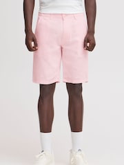 Blend Pink Linen Mix Shorts - Image 1 of 5