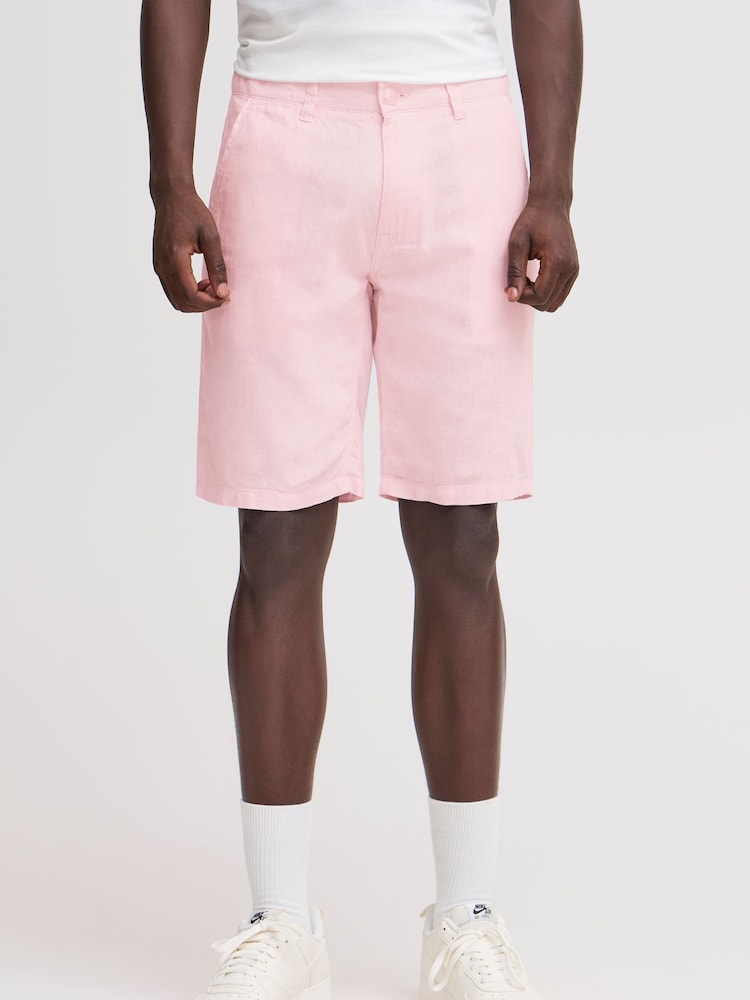 Blend Pink Linen Mix Shorts - Image 1 of 5
