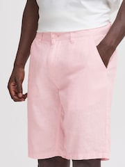 Blend Pink Linen Mix Shorts - Image 3 of 5