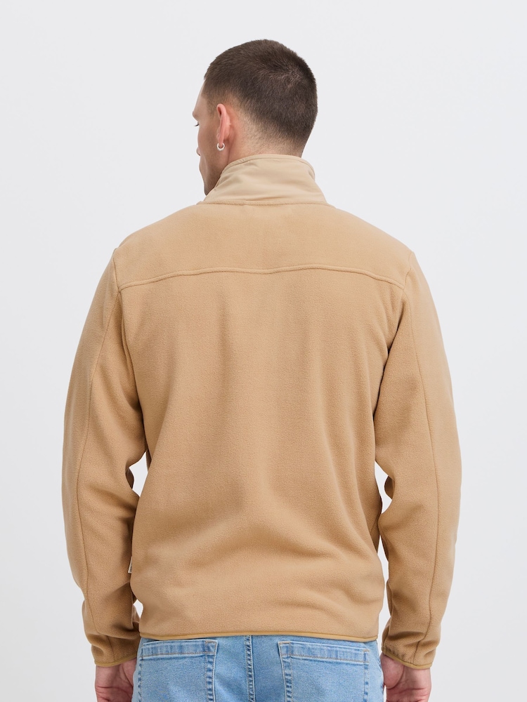 Blend Cream Zip Through Funnel Neck Fleece - Image 2 of 5