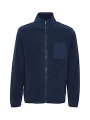 Blend Blue Zip Through Funnel Neck Fleece - Image 5 of 5