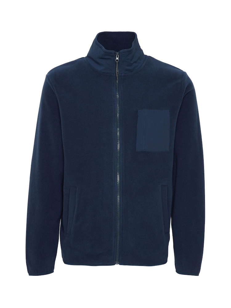 Blend Blue Zip Through Funnel Neck Fleece - Image 5 of 5