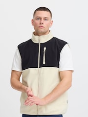 Blend White Zip Through Fleece Gilet - Image 1 of 5
