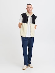 Blend White Zip Through Fleece Gilet - Image 4 of 5