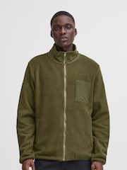 Blend Green Zip Through Funnel Neck Fleece - Image 1 of 5