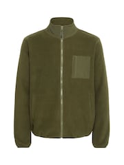 Blend Green Zip Through Funnel Neck Fleece - Image 5 of 5