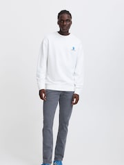 Blend Grey Tapered Fit Stretch Jeans - Image 4 of 5