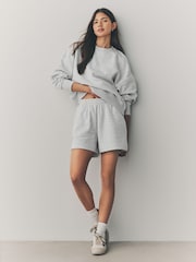 Grey Supersoft Peached Essentials Crew Neck Seam Detail Sweatshirts 2 Pack - Image 2 of 9