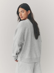 Grey Supersoft Peached Essentials Crew Neck Seam Detail Sweatshirts 2 Pack - Image 3 of 9