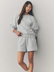 Grey Supersoft Peached Essentials Crew Neck Seam Detail Sweatshirts 2 Pack - Image 4 of 9