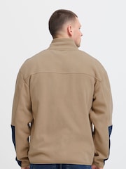 Blend Cream Colour Block Zip Through Fleece - Image 2 of 5