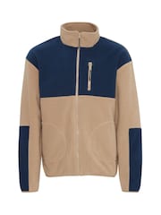 Blend Cream Colour Block Zip Through Fleece - Image 5 of 5