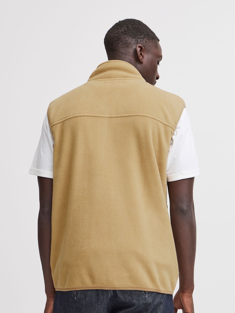 Blend Cream Zip Through Fleece Gilet - Image 2 of 5
