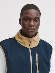 Blend Cream Zip Through Fleece Gilet - Image 3 of 5