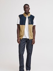 Blend Cream Zip Through Fleece Gilet - Image 4 of 5