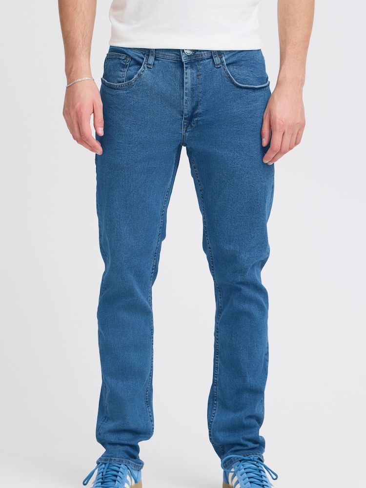 Blend Blue Camo Tapered Fit Stretch Jeans - Image 1 of 5