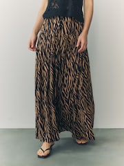Tiger Print Drop Waist Maxi Skirt - Image 1 of 9