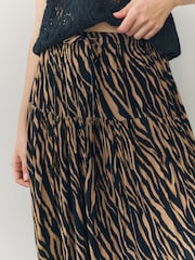 Tiger Print Drop Waist Maxi Skirt - Image 6 of 9