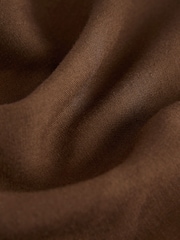 Chocolate Brown Maxi Sarong Skirt with Linen - Image 9 of 10